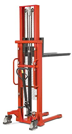 BASIC Hydraulik-Stapler PSM | 1.000 kg Tragkraft | 2.000 mm Hubhöhe | 1.150 mm Gabellänge | Zweifach-Hubgerüst | Hochleistungs-Hydraulikpumpe | Hochhubwagen manuell