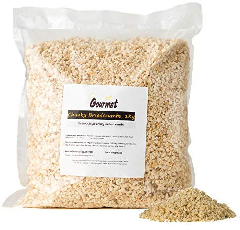 Go Gourmet Chunky Breadcrumbs - All-Purpose Bread Crumbs for Fried Chicken Coating, Stuffing Mix or Crunchy Gratin Topping - Adds a Delicious Crunch to Your Meals - 1kg Bulk Bag