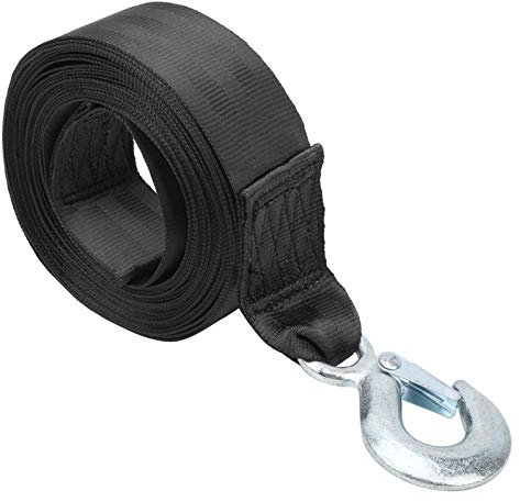 Winch Belt, 6M High Strength Polyester Trailer Belt ,Boat Winch Strap, Boat trailer winch strap,Pulley Strap for Boat Trailer Replacement,Change Tape Heavy Hook Safety Belt with Hook Replacement