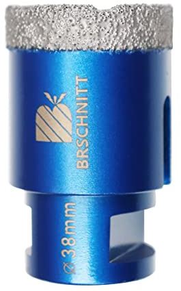 Diamond Drill Bit 38mm,BRSCHNITT 1pc M14 Vacuum Brazed Diamond Tip Drill Bit for Tile Porcelain Stoneware Ceramic Marble Granite Drilling,Suitable For Angle Grinders