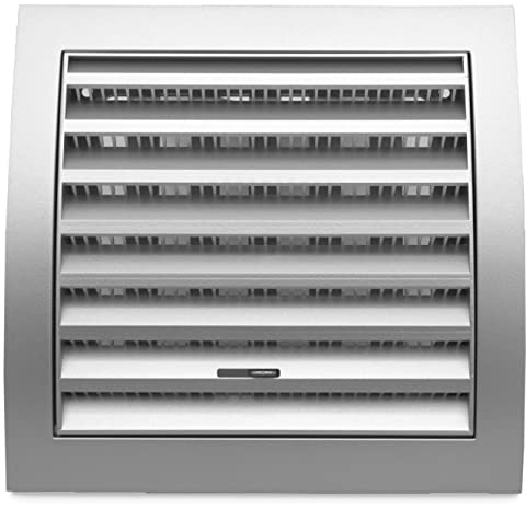 H&C VENT Silver Ventilation Grille with Slider and Insect Protection 6 x 6Inch / 150 x 150mm │ Vent Cover │ Extractor Air Vent Covers for Inside and Outside use │ Pipe Covers for Wall Door Window