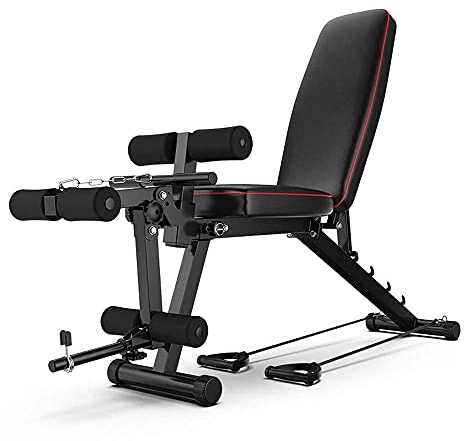 FLBT AdjustableBänke,AdjustableBank,Multifunktions-Hantelbank,FitnessBankwithLegExtensionandLegCurl,HomeGymAdjustableWorkoutBank,HantelBank Needed