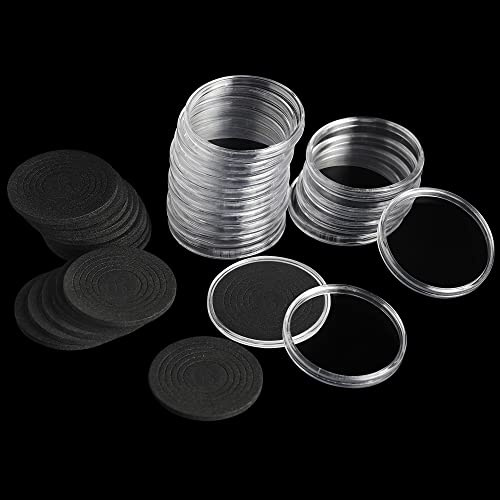 20 Sets Münzkapseln mit 6 Größen einstellbar | Uncle Paul 19/24/29/34/39/46MM Schutzschaumdichtung Münzhalter Etui für Münzsammlung DC0339