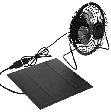 VICASKY 3w Solar Powered Fan Usb Mini Cooling Desk Fan for Outdoor Home Use Quiet Rotation Ventilation System for Chicken House