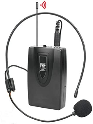 Aglow.it Microfono Wireless Headwear W737, Microfono ad archetto wireless, Microfono palmare in VHF, Microfono Alta qualità Distanza 30M Segnale stabile (Headwear)