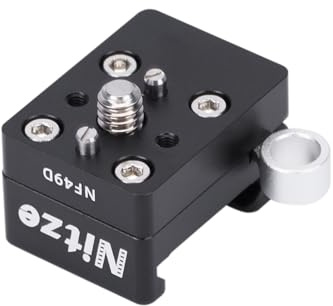 Nitze Quick Release NATO Clamp mit 1/4 Positionierungsstiften, Schnellspann NATO Lock Klemme für Monitorkäfig, Kamerakäfig, LED-Licht, Mikrofon und Magic Arm – NF49D