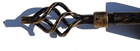 Casatessile Bastone Tenda estendibile TORCIGLIONE Bastone Tenda Estensibile - Bronzo, 200 cm.