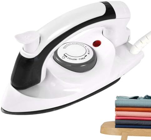 Molbory Faltbare Mini Dampfbügeleisen für Reisen, 800 W altbares Reise Bügeleisen mit Variabler Temperaturregelung Tragbarem Handdampf Dampfbügeleisen, mini Bügeleisen, Trocken und Dampfbügeleisen