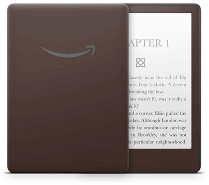 Skins4u Aufkleber Design Kratzer Schutz Folie Vinyln Skin kompatibel mit Amazon Kindle Paperwhite 6,8 Signature Chocolate