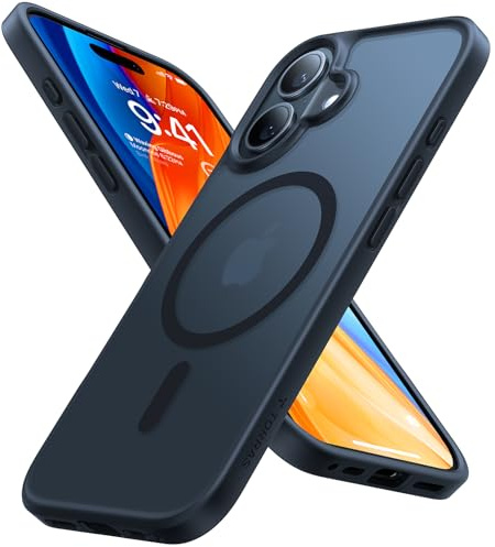 TORRAS Guardian-Mag für iPhone 16 Plus Hülle für MagSafe Zertifizierte Militärschutz und Magnetkraft Handyhülle iPhone 16 Plus Case Stoßfest Kratzfest Schutzhülle Cover Edle Matt Schwarz