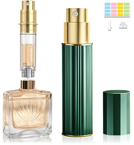 Perfume Atomiser 10ML Travel Perfume Bottle 2PCS Atomiser Spray Bottle | Refillable & Travel Size Perfume bottle Easy to Refill Travel Atomiser for Women Men（Green）