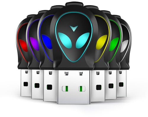 Wotbcg USB-Maus Jiggler, nicht erkennbar, Auto-Clicker, RGB umschaltbar, mit ON/OFF-Taste, Mausbeweger, Plug & Play (ROBYMICE-Serie, 1 Stück)