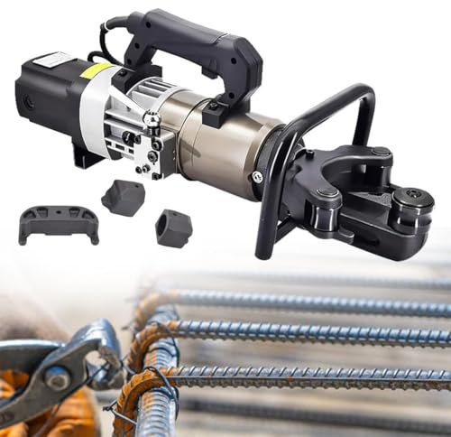 GJBMXSM Elektrischer Bewehrungsbieger 1200W, 0,9 Zoll, 22 mm, Hydraulische Elektrische Biegemaschine Zum Biegen Und Richten Von Stahlstangen, Biegewinkel 0–130 °, 4 Sekunden,25mm