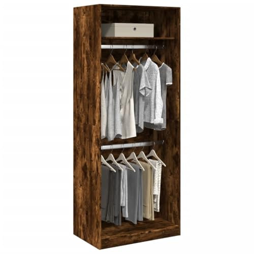 UJCHVHN Armoire de jardin en chêne fumé 80 x 50 x 200 cm