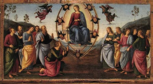 ZHAOSHAN Berühmte Gemälde Leinwand drucken Ölgemälde Wandbilder Predella des fano Altars von raffaello sanzio raphael Abstraktes Foto Bild für Wanddekoration 60x90cm