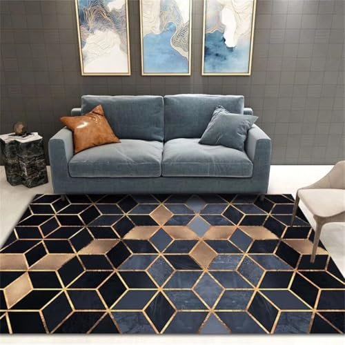 RUGMRZ Mädchen Teppiche Esszimmer Teppich Rechteckiger Blauer Für Das Schlafzimmer Im Innenbereich, Schmutzabweisend Und rutschfest Zimmer 110X170Cm 3Ft 7.3''X5Ft 6.9''