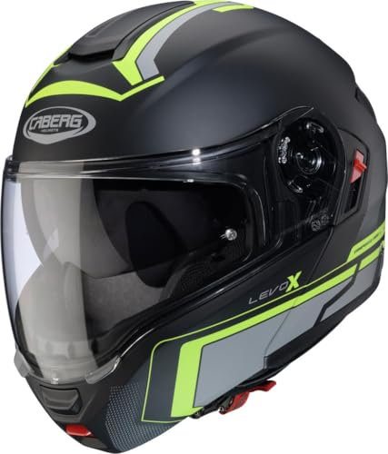 CABERG HELMET LEVO X ELITE MATT BLACK/GREY/YELLOW FLUO M