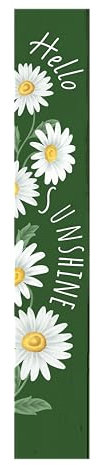 Hallo Sunshine Willkommensschild für Haustür im Freien, Veranda-Schilder, Heimdekoration, Veranda, stehendes Holz-Türschild, hohes Sommer-Willkommensgartenschild, saisonale Wanddekorationen für den