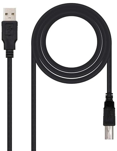 Brightium Cable USB 2.0 para impresoras, tipo A/M-B/M, longitud de 3 m, ideal para conectar impresoras y dispositivos periféricos.