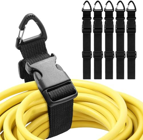 Sangles de rangement robustes | Lot de 5 gadgets robustes assortis | Sangles de rangement robustes pour l'organisation de câbles de tuyau dans le garage, l'atelier, les accessoires de camping-car, le