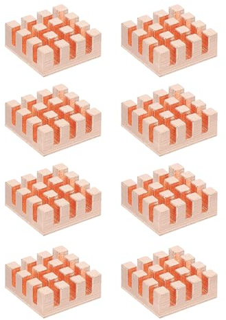 PATIKIL 8 Pz Dissipatore Di Calore In Rame 15x15x6mm Dissipatore Radiatore | Per computer a scheda singola Chip CPU Power Transistor FET IC Amplificatore Di Potenza
