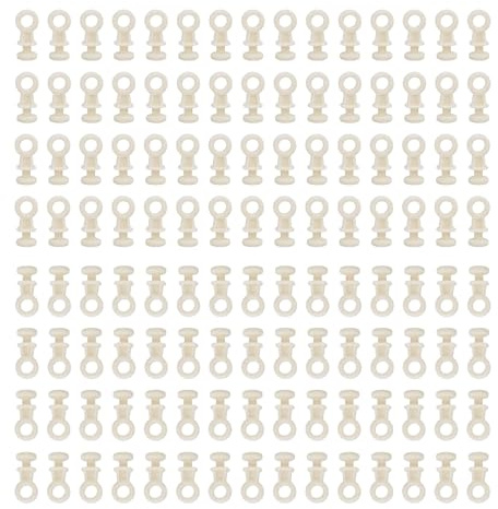 Curtain track gliders,curtain rail gliders,curtain track hooks,120 pcs- White Living Room, Bedroom & Office (2.4x1cm)