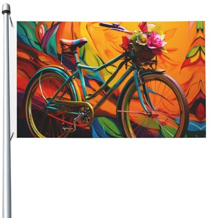Bandera de 3x5 pies de doble cara para exteriores, colorida, divertida, para jardín, de bienvenida, para el hogar y el jardín.