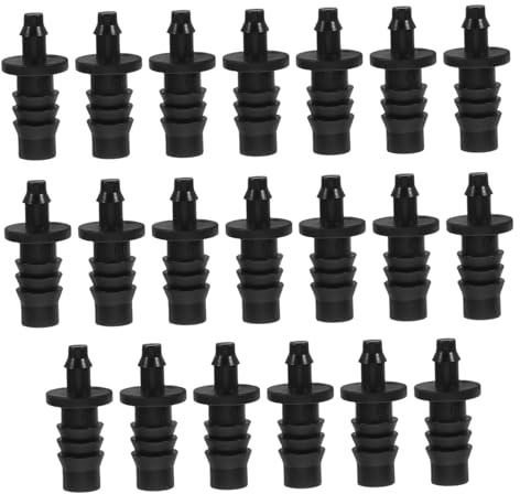 Kisangel 20piezas Accesorios Para Sistemas De Riego Por Goteo Conectores De Acoplamiento Recto Tapas De Para Césped Invernaderos Para Tuberías De Riego Por Goteo