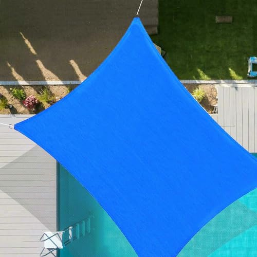 Tenda parasole rettangolare resistente, 5 x 8 m, per esterni, patio, giardino, pergola, posto auto coperto, protezione UV al 90% e permeabile all'acqua