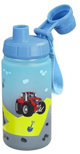 Step by Step Trinkflasche „Vehicle“, blau, BPA-frei, für Schule, Kindergarten, heiße und kohlensäurehaltige Getränke, für Jungen, 0,55 Liter