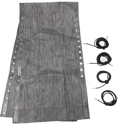 Honseadek Ersatz-Stoff-Set für Strandkorb, mit elastischem Liegestuhl, 160 x 43 cm, Outdoor-Reparaturtuch, wasserdicht, UV-beständig, Nylon-Set für Kordeln, Terrasse, dunkelgrau