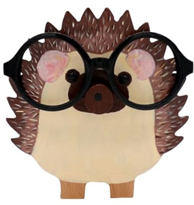 Brillenhalter Aus Holz – 80 G Sonnenbrillenständer Im Tierdesign, Handgefertigter Brillen-Organizer, Lustiges Igel-förmiges Gestell | Langlebige Display-Dekoration Für Büro, Schreibtisch, Wohnzimmer