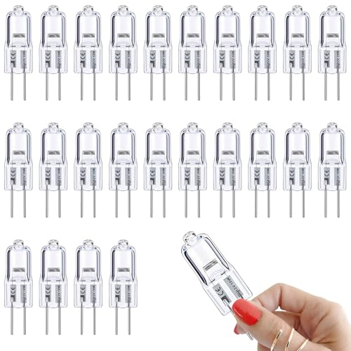 glowgare G4 Halogen Leuchtmittel 12V 10W, 24 Stück G4 Halogen Stiftsockellampe, 2800k Warmweiß, Halogenlampen Steckglühbirnen Für Lampen Decke Küche Backofen