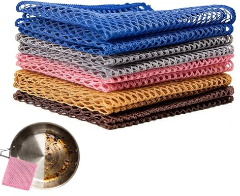 liuchanghe 5 Pezzi Panni Microfibra, Innovativo Panno per Lavare i Piatti, Riutilizzabili, Asciugatura Rapida 30×30cm