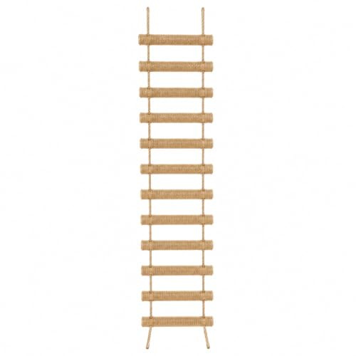 Climbing Rope Ladder for Cats – Natural Sisal & Hemp Hanging Cat Ladder 100 x 25cm – Wall Mounted Indoor Climbing Bridge & Activity Toy for Cat Walls, Shelves & Catios - onlycats by pablo