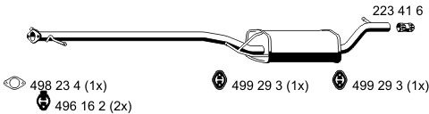 Ernst Mittelschalldämpfer Auspuff 341073