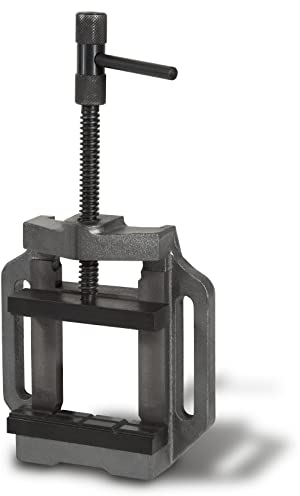 EBERTH Morsa per trapano in ghisa grigia e acciaio, Larghezza delle ganasce 150mm, larghezza massima di serraggio 129mm, morsa per macchina da montare sulla perforatrice o sul banco di lavoro