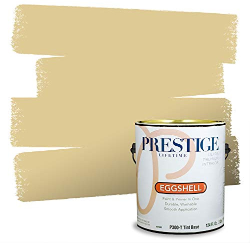 PRESTIGE Interior Paint and Primer in One, Sugar Cookie, Eggshell, 1 Gallon