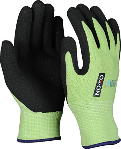 OX-ON HandschuhMan Kids Junior Kinderhandschuhe Gartenhandschuhe Arbeitshandschuhe für Kinder 4-6 Jahre (4-6 Jahre, Grün)