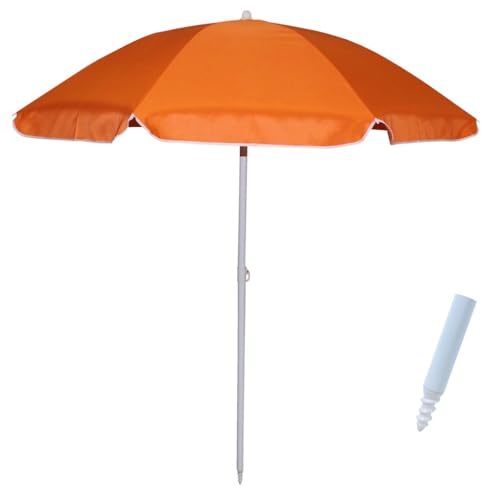 Spiaggia ombrellone 200/8 con trivella palo 32 + Sacca Tinta Unita Colori Assortiti 1 Pezzo Casuale