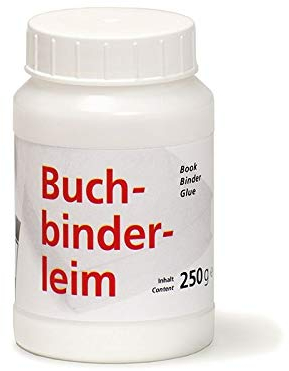 Modulor Buchbinderleim, 250 g, transparent aushärtender Kunstharz Dispersionsleim in der Kunststoff-Dose, Leim für Karton und Pappe, farblos