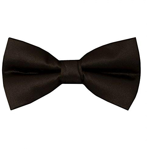 Small Collection London Boys Kids Plain Basic Back Black Dickie Bow Tie
