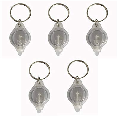 Confezione da 2/5 mini torcia LED UV Money Checker portachiavi portachiavi luce LED rilevatore di soldi, 7 colori
