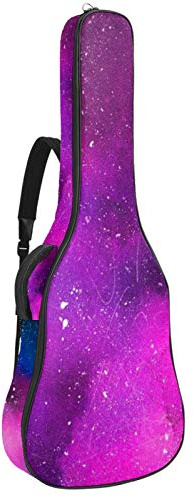 Gitarrentasche mit Reißverschluss, wasserdicht, weich, für Bassgitarre, Akustik- und klassische Folk-Gitarre, Pink Vintage