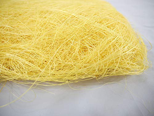 Dapo Deko-Sisal-Gras Ostergras Sisalwolle zum basteln dekorieren Dekoartikel Diverse Farben (Gelb)