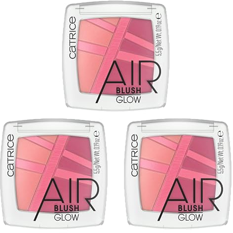 Catrice AirBlush Glow, Rouge, Nr. 050, Violett, langanhaltend, sofortiges Ergebnis, schimmernd, vegan, ohne Parfüm, ohne Alkohol, ohne Parabene, 3er Pack (3x5.5g)