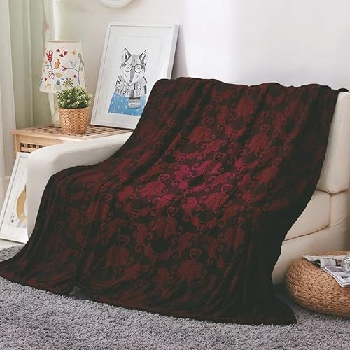EHOMERY Profi Kuscheldecke Überwurf Decken Für Sofa XXL Kuscheldecke Musselin Decke Retro-Muster Nickerchen-Decken Dekorative Weiche Kuscheldecken Dunkelbraun 200x150cm