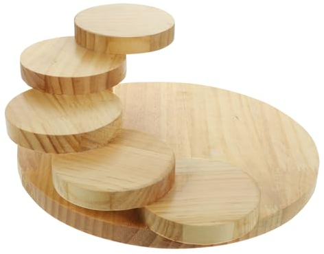 DEARMAMY Vassoio Girevole in Legno Massello Per Sushi Con Struttura a Gradini Piatto Da Portata Giapponese Per Ristoranti E Sushi Bar Vassoio Multifunzionale Per Sashimi E Antipasti 10.6 Pollici