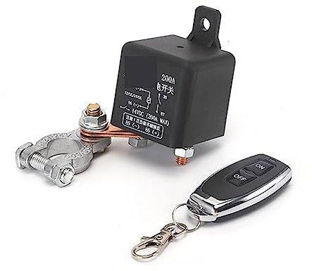 HUAKU 12 V 200 A Universal-Batterieschalter-Relais mit integrierter drahtloser Fernbedienung for Trennen und Abschalten von Isolator-Hauptschaltern (Color : 24V-2.4W-200A)