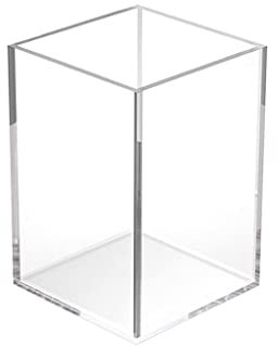 CHFYIJYHM Stifthalter, Schreibtisch-Organizer, transparentes Federmäppchen, Stiftebehälter, Roségold, Tasse, Schreibwaren(Transparent)